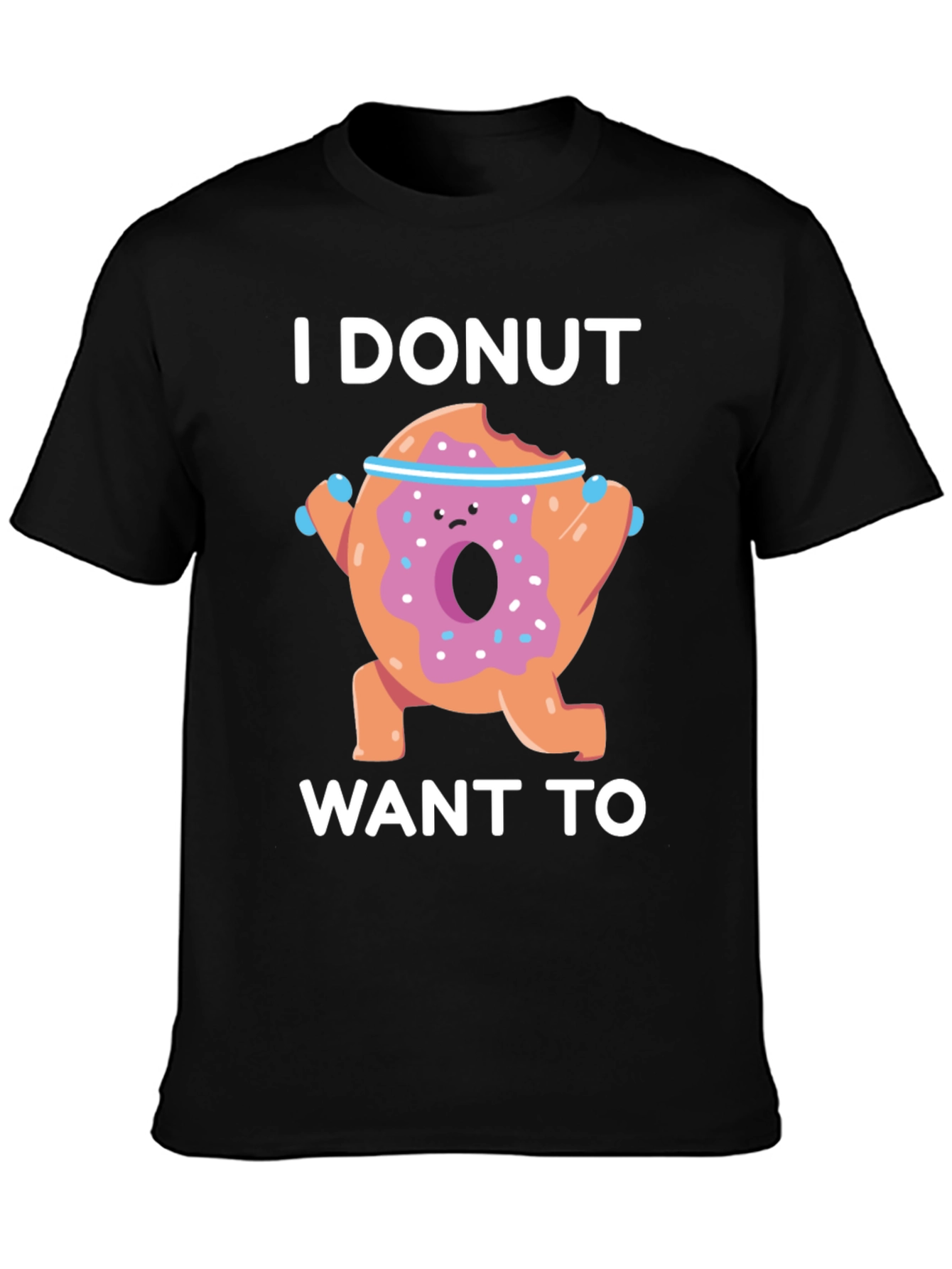 Funny Donut Workout Graphic T-Shirt