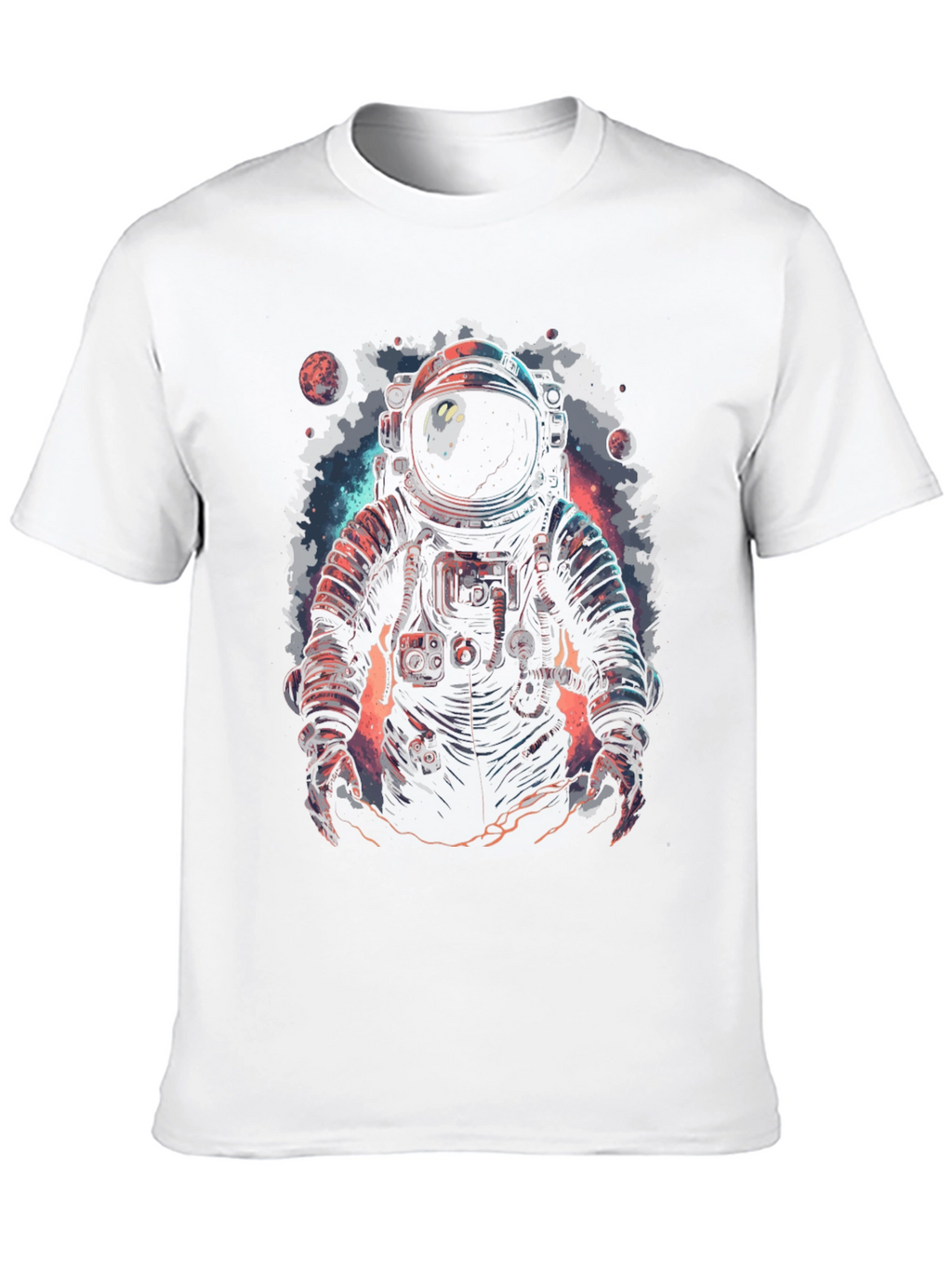 Astronaut Graphic Print Black T-Shirt