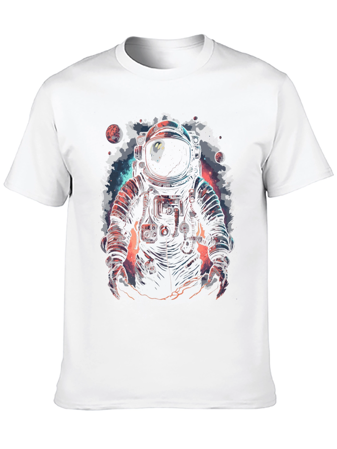 Astronaut Graphic Print Black T-Shirt