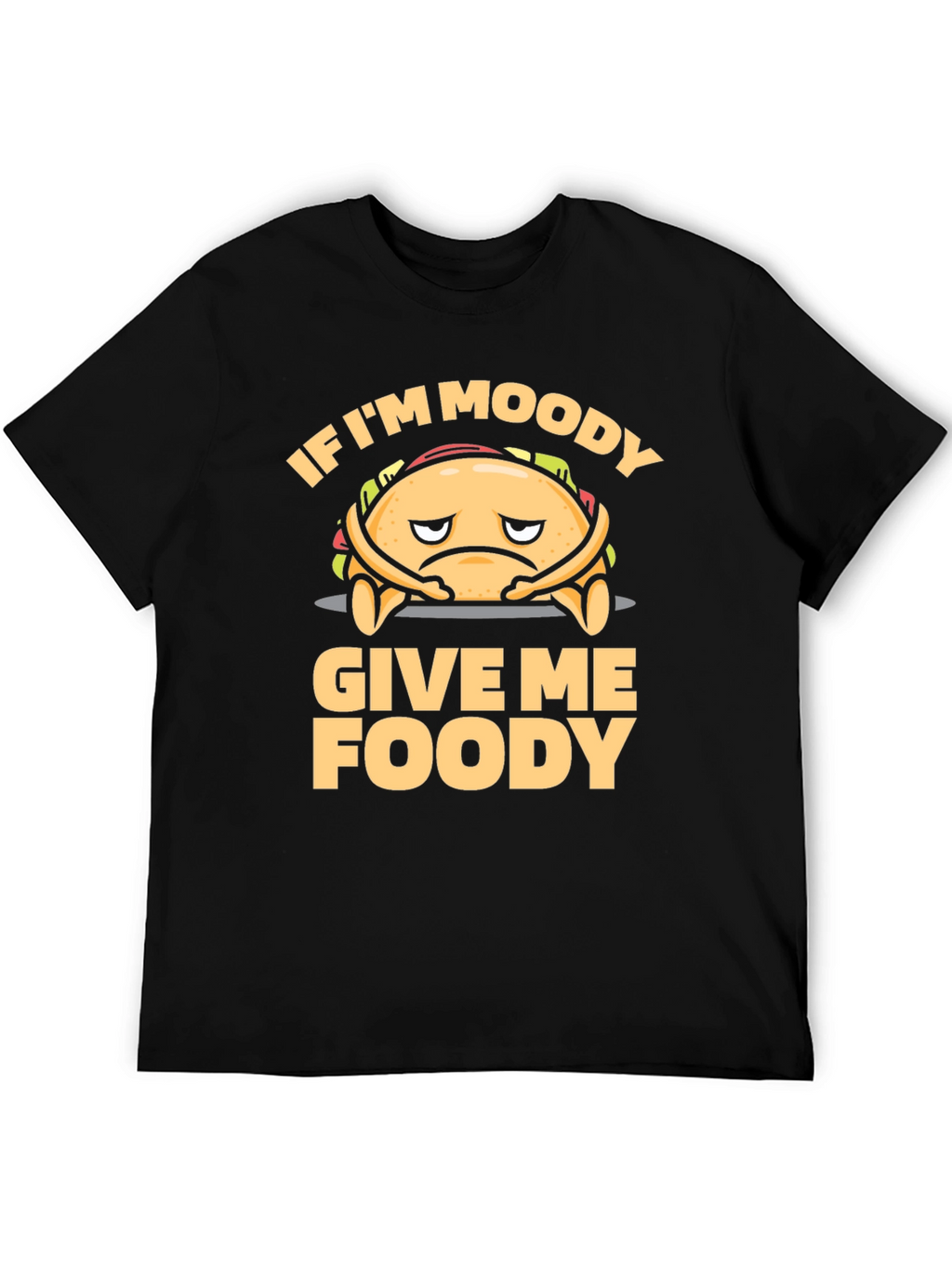 Moody Foodie Black Graphic T-Shirt
