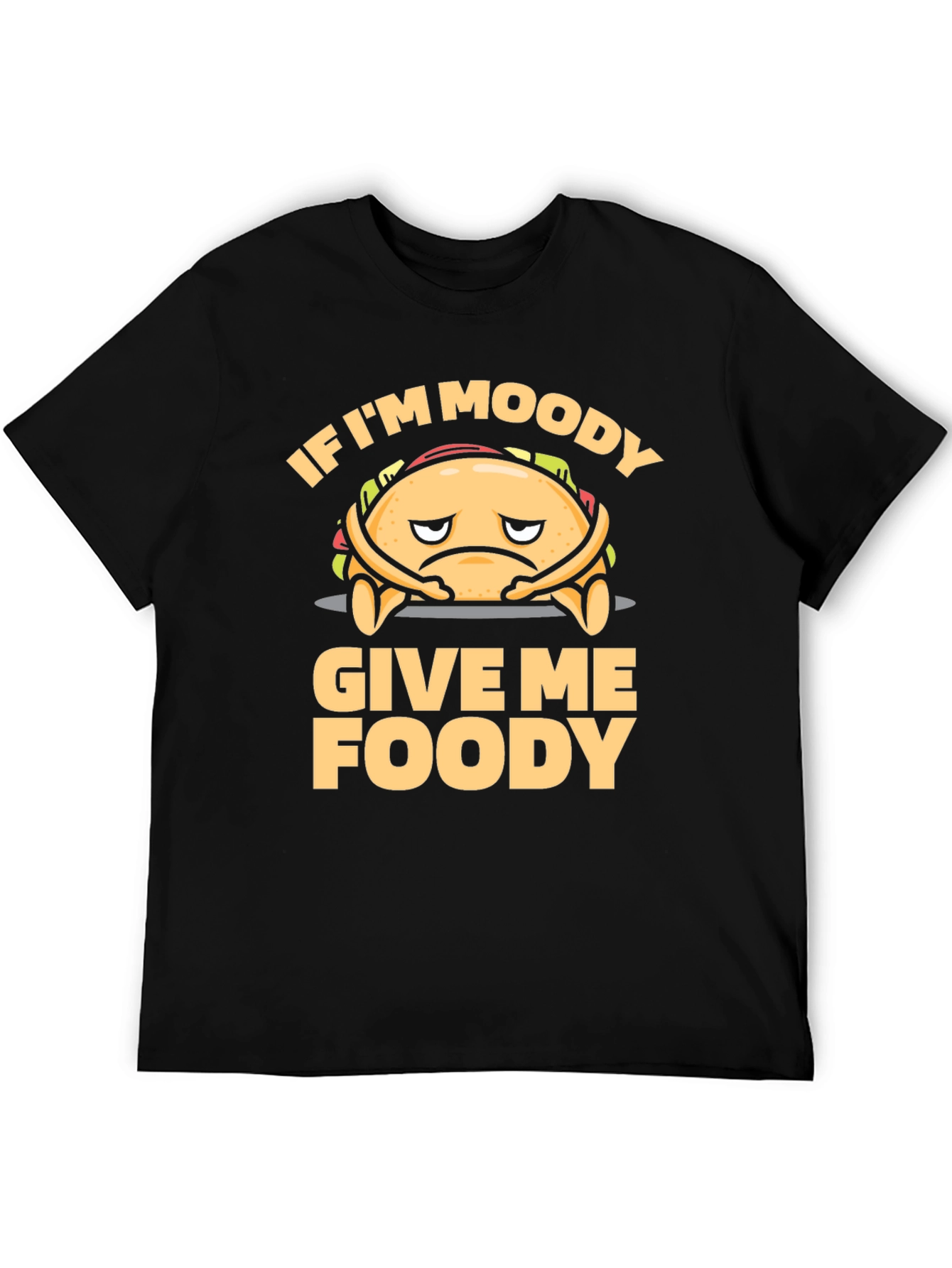 Moody Foodie Black Graphic T-Shirt