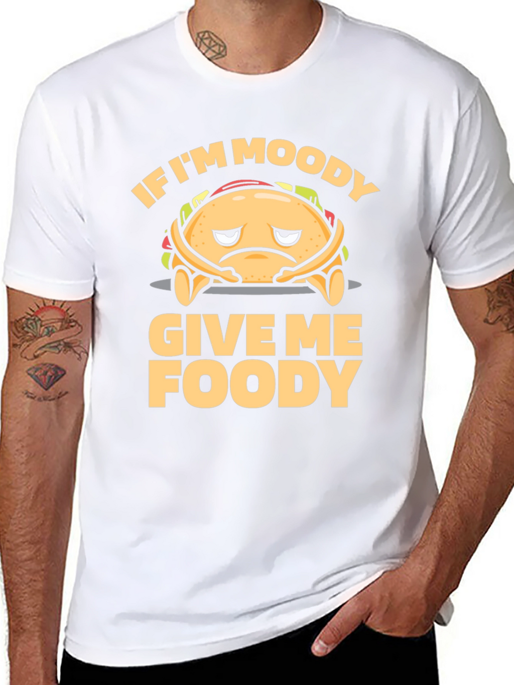 Moody Foodie Black Graphic T-Shirt