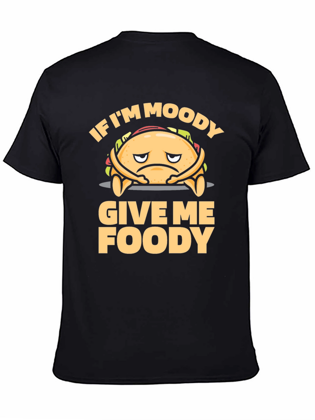 Moody Foodie Black Graphic T-Shirt