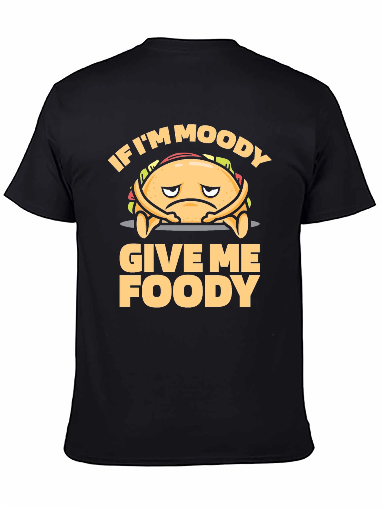 Moody Foodie Black Graphic T-Shirt
