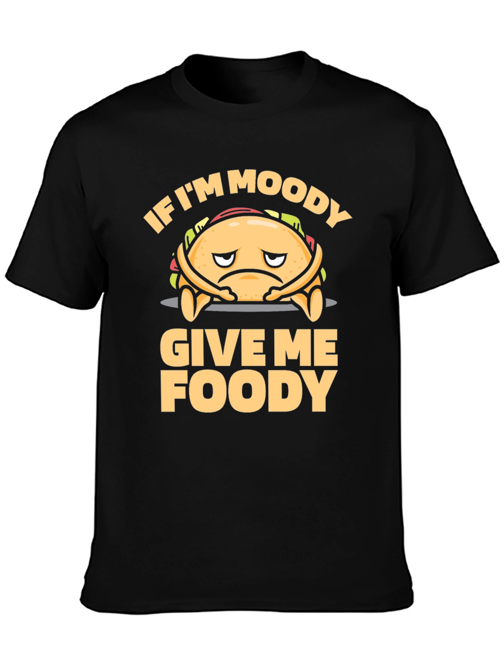 Moody Foodie Black Graphic T-Shirt