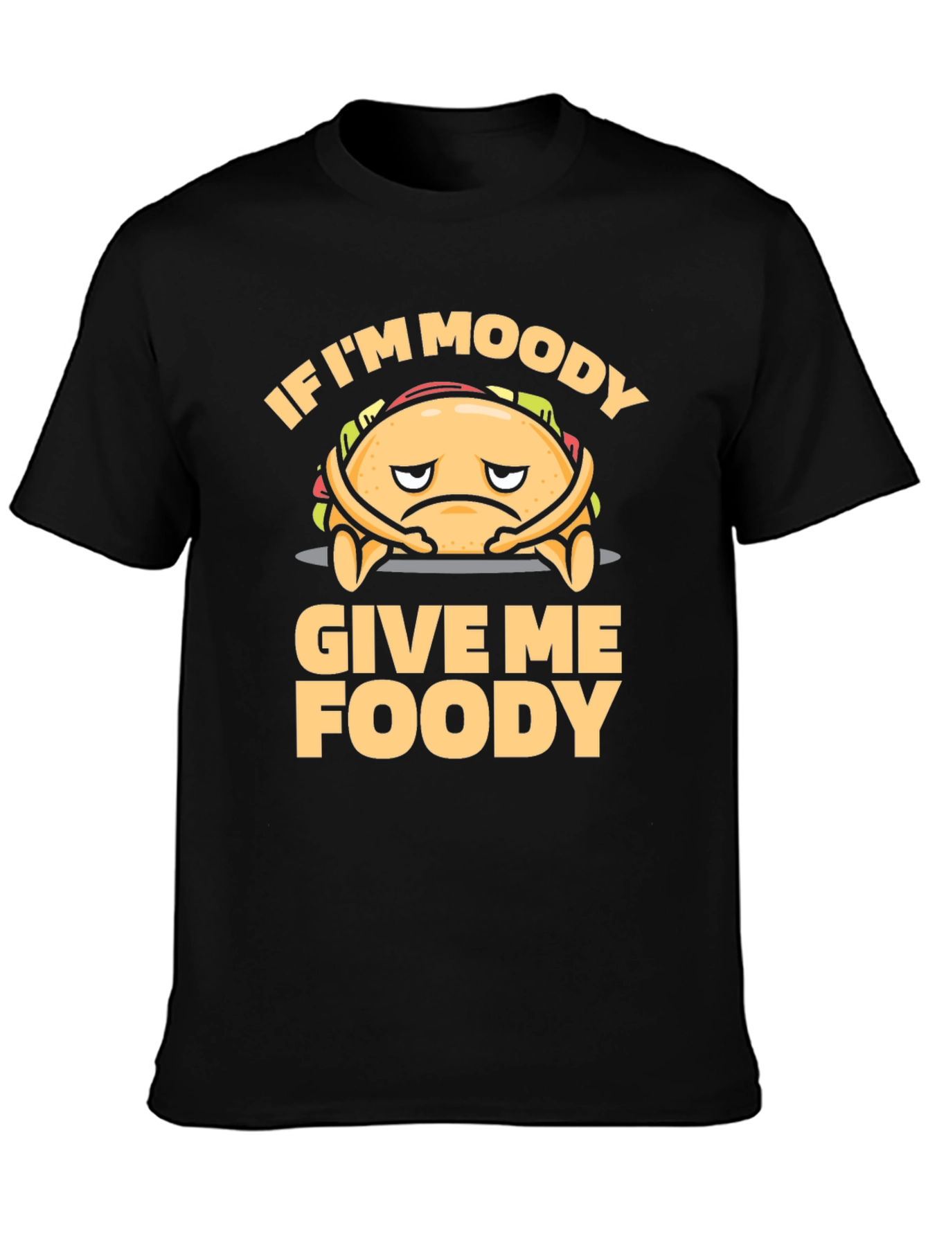 Moody Foodie Black Graphic T-Shirt