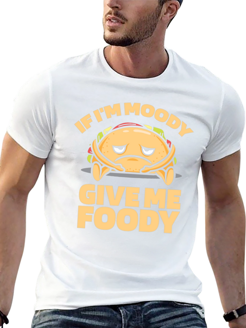 Moody Foodie Black Graphic T-Shirt