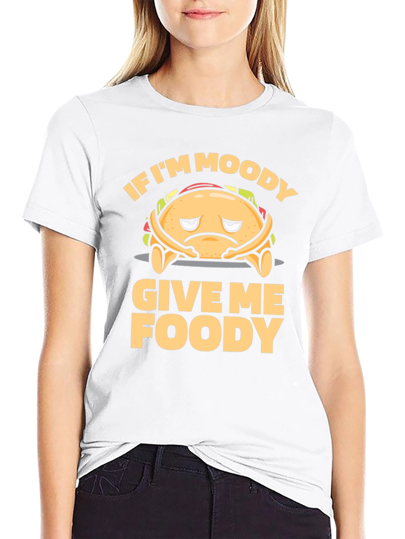 Moody Foodie Black Graphic T-Shirt