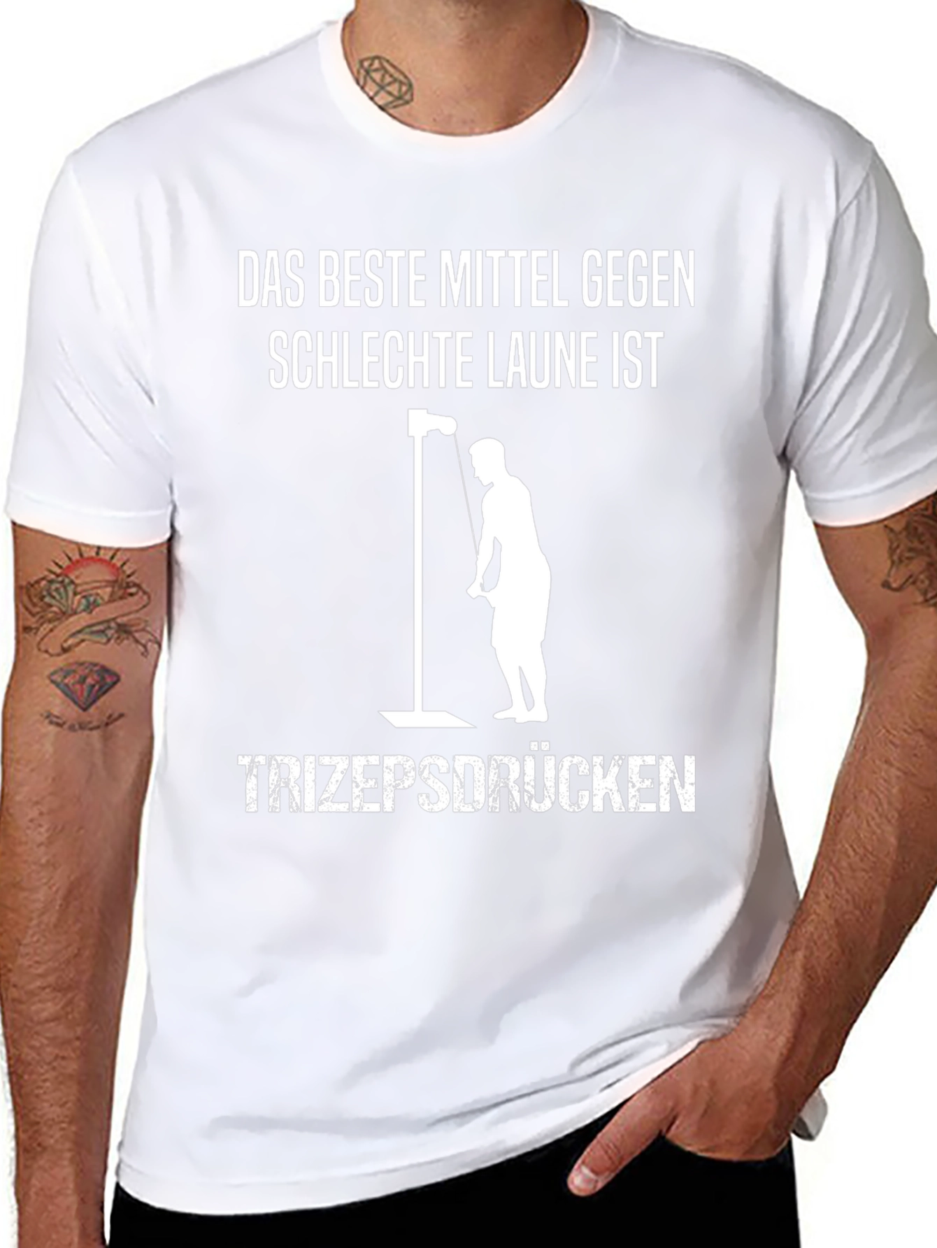 Funny German Workout T-Shirt - Triceps Press