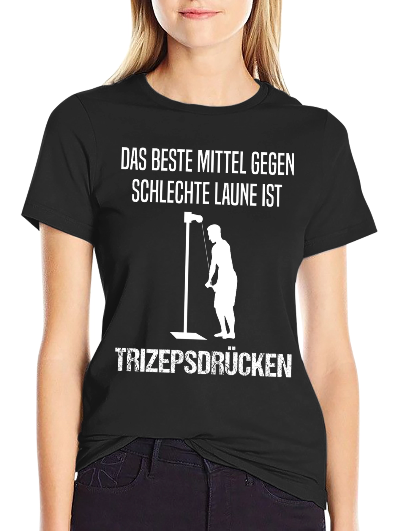Funny German Workout T-Shirt - Triceps Press