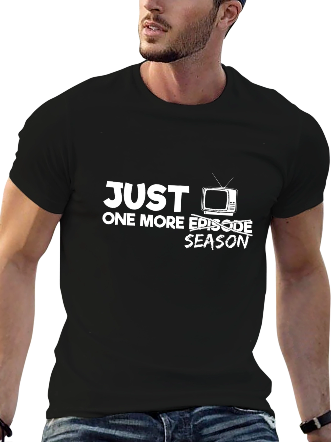 Just One More Episode Season TV Black T-Shirt