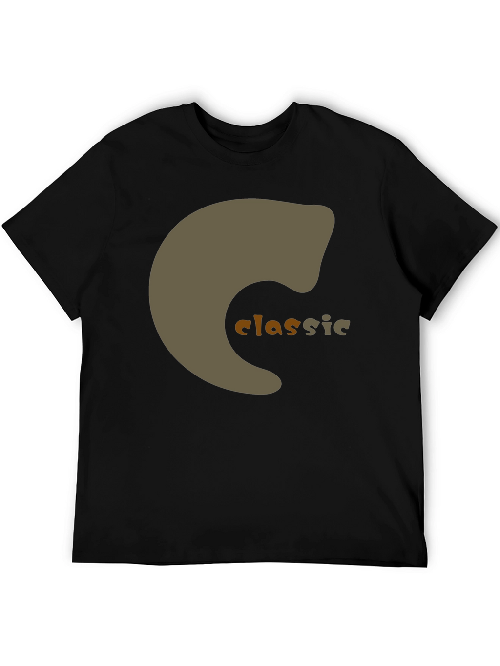 Classic Graphic Print Black T-Shirt