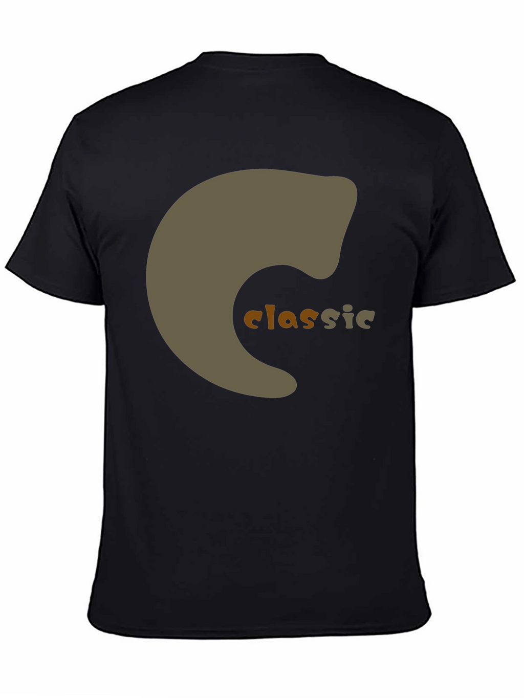 Classic Graphic Print Black T-Shirt