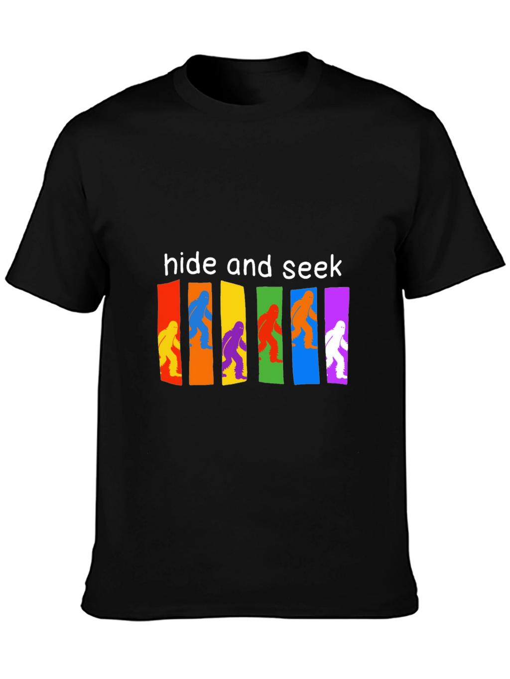 Hide & Seek Bigfoot T-Shirt Funny Sasquatch Tee