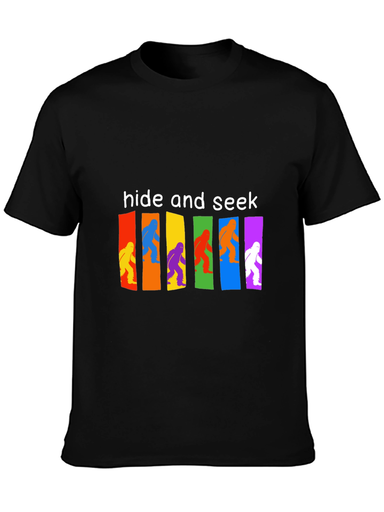 Hide & Seek Bigfoot T-Shirt Funny Sasquatch Tee