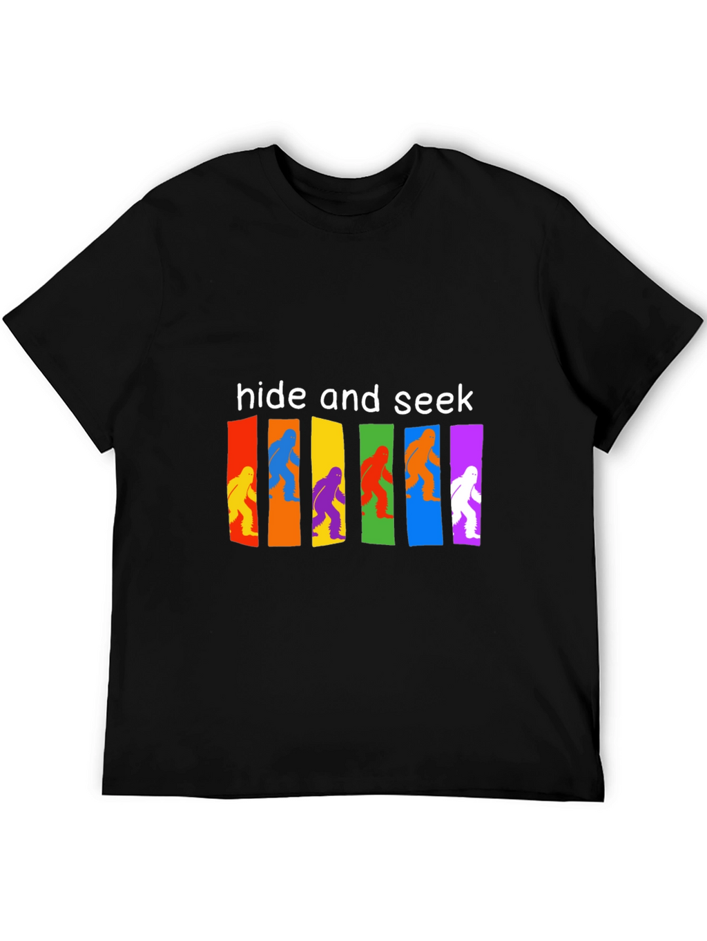 Hide & Seek Bigfoot T-Shirt Funny Sasquatch Tee