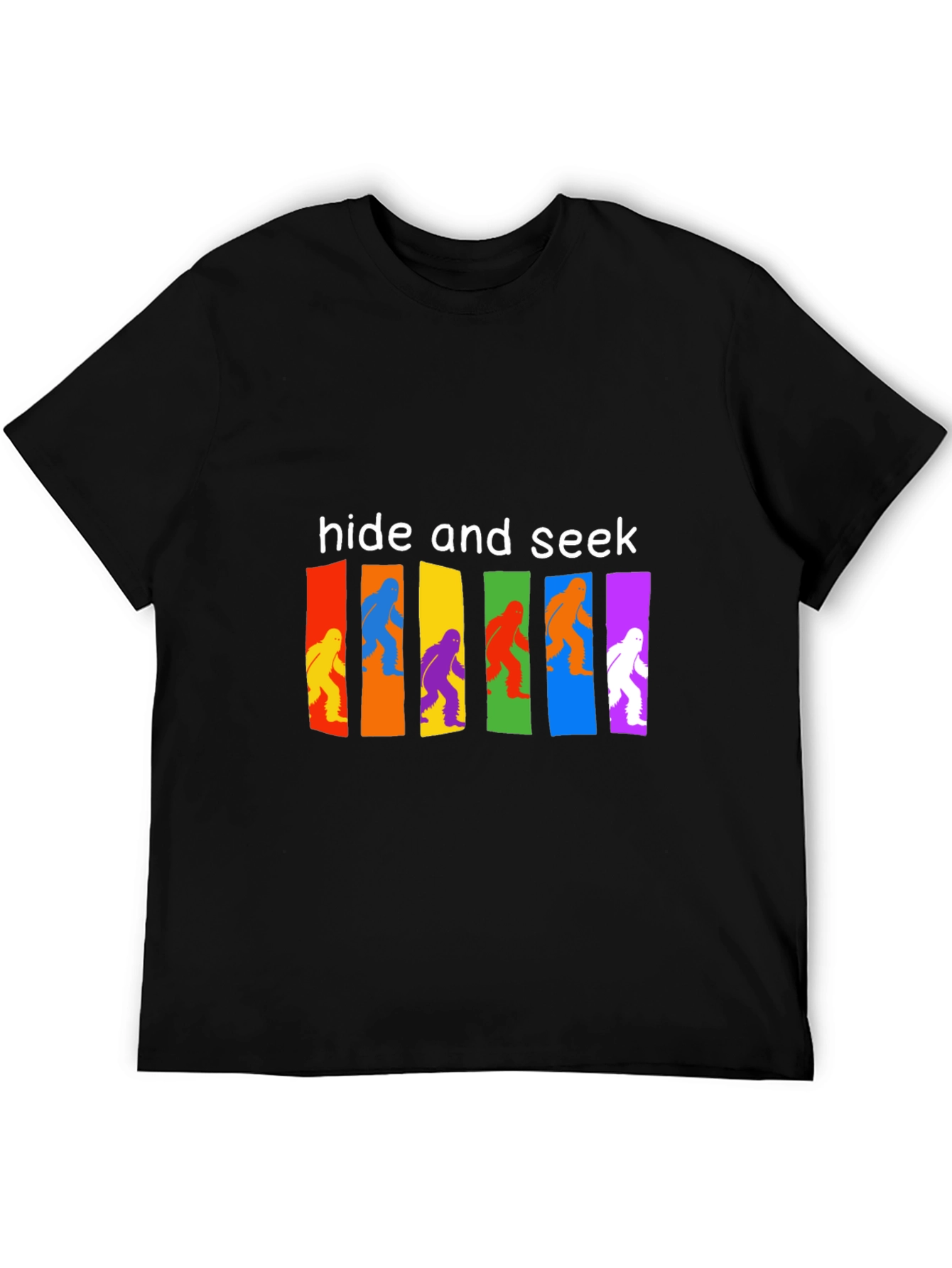 Hide & Seek Bigfoot T-Shirt Funny Sasquatch Tee