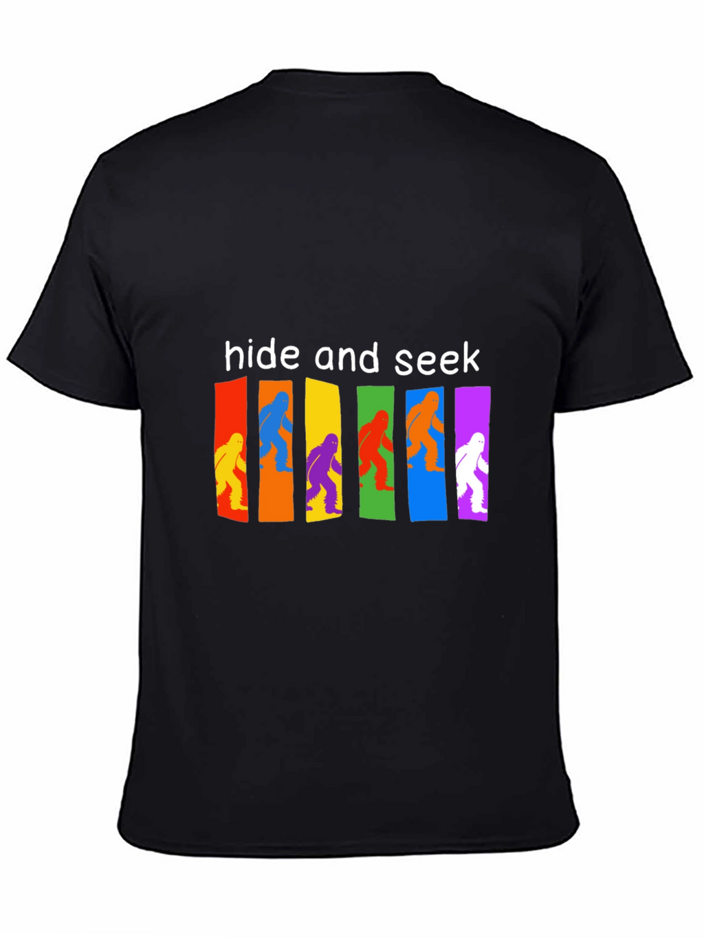 Hide & Seek Bigfoot T-Shirt Funny Sasquatch Tee