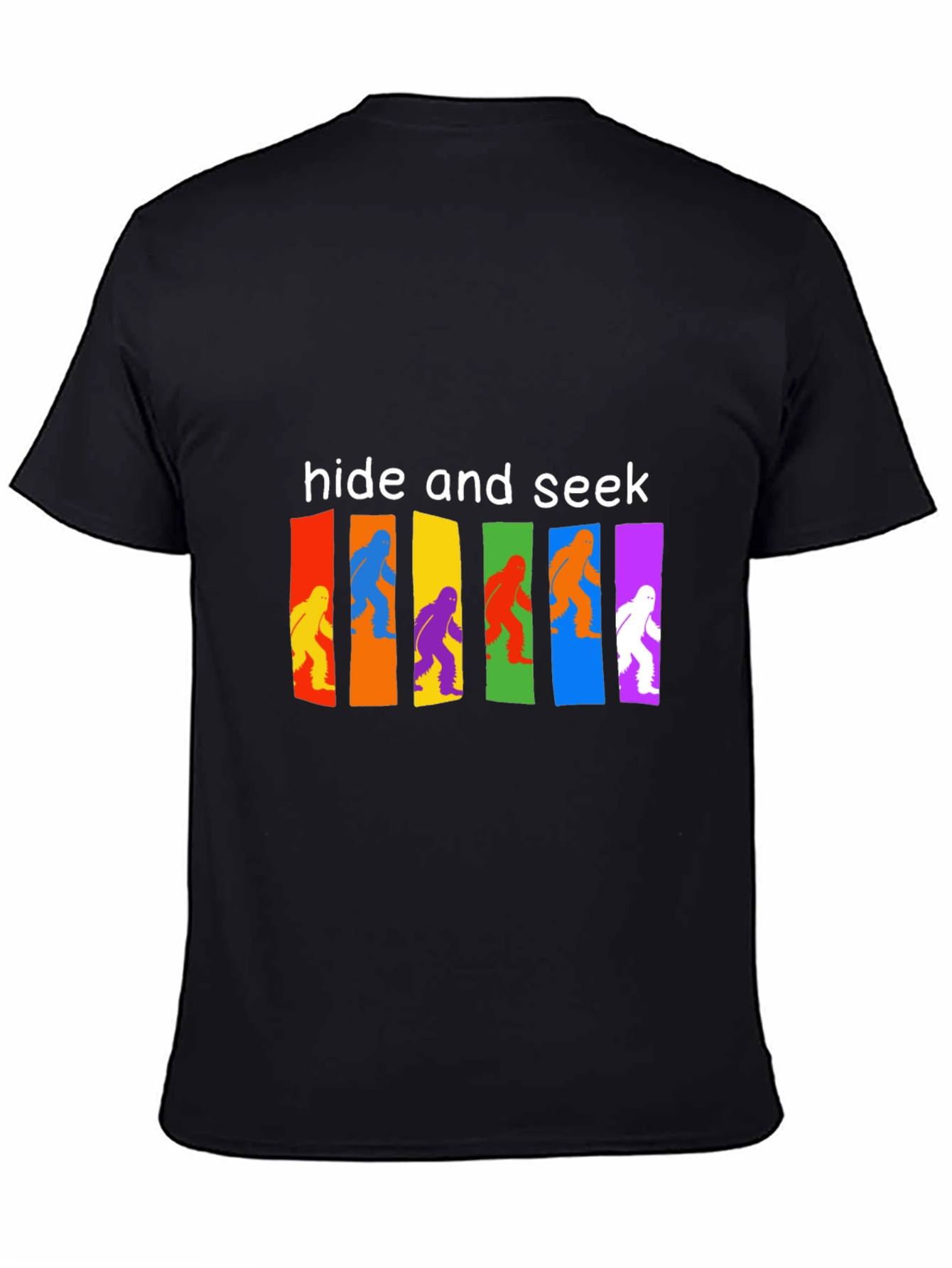 Hide & Seek Bigfoot T-Shirt Funny Sasquatch Tee