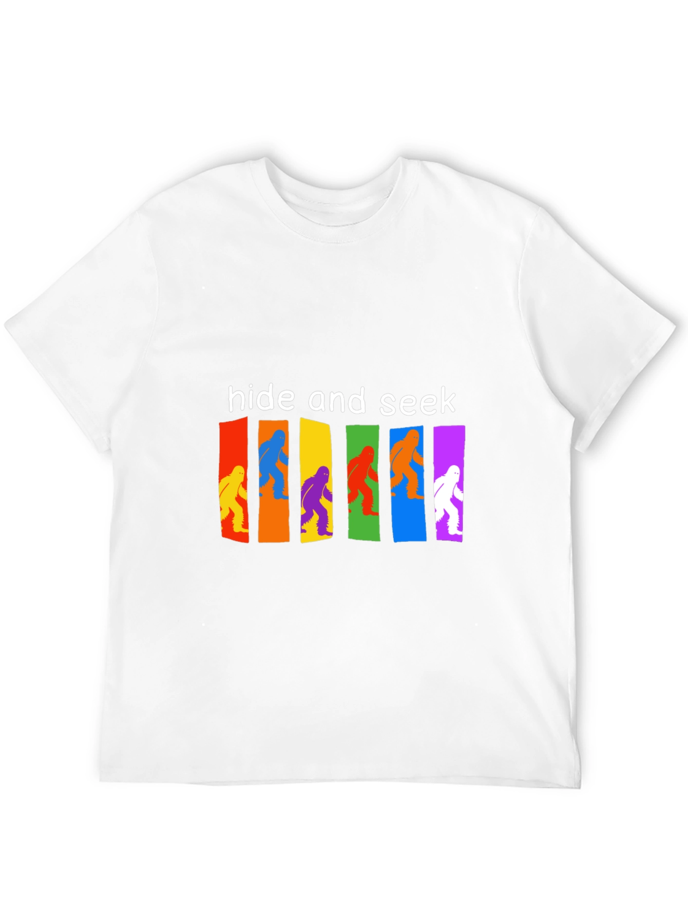 Hide & Seek Bigfoot T-Shirt Funny Sasquatch Tee