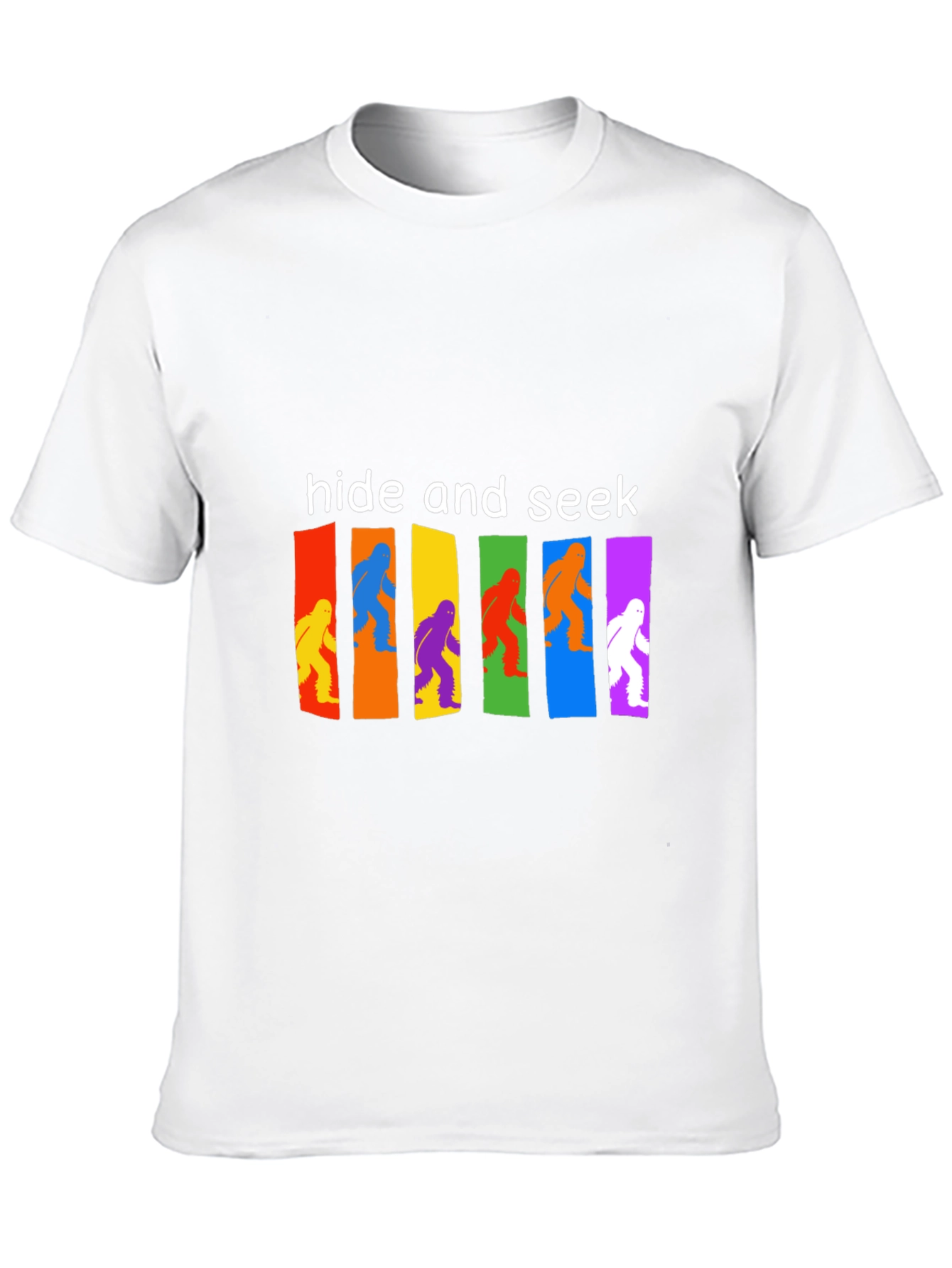 Hide & Seek Bigfoot T-Shirt Funny Sasquatch Tee