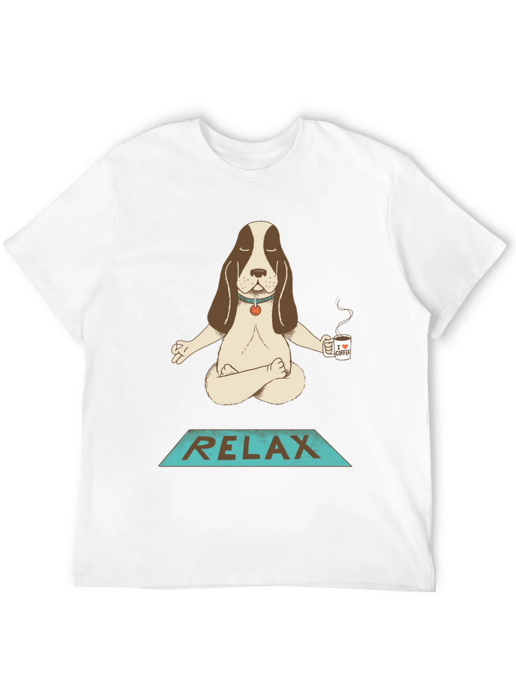 Relaxing Dog Coffee Meditation T-Shirt
