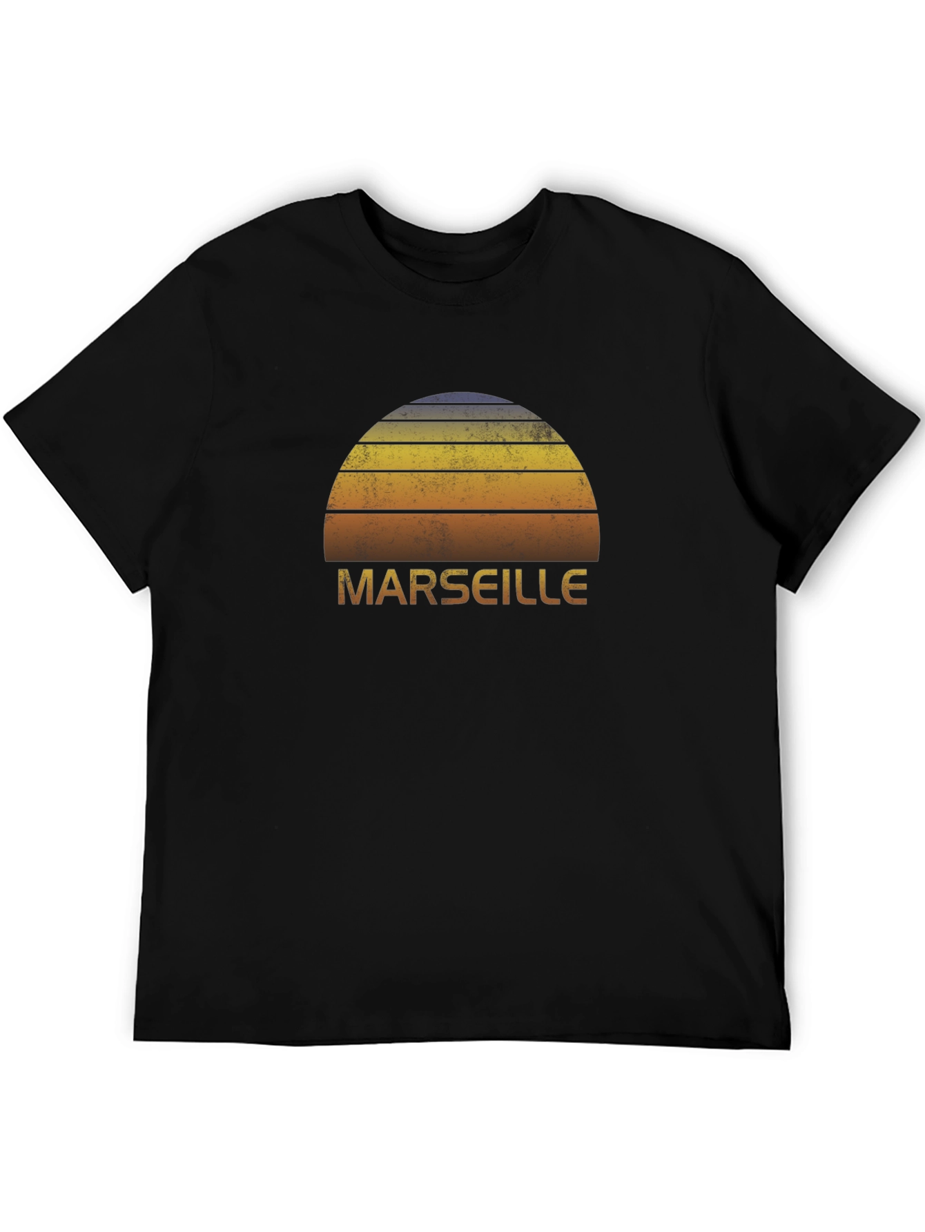 Vintage Marseille Sunset Graphic T-Shirt