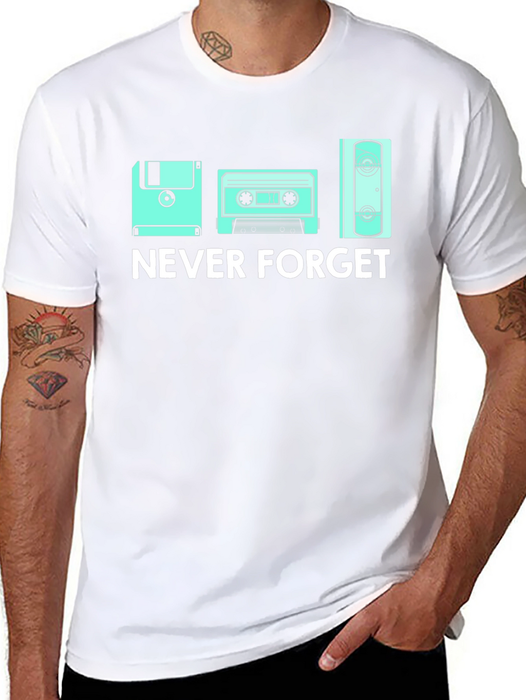 Never Forget Retro Tech T-Shirt
