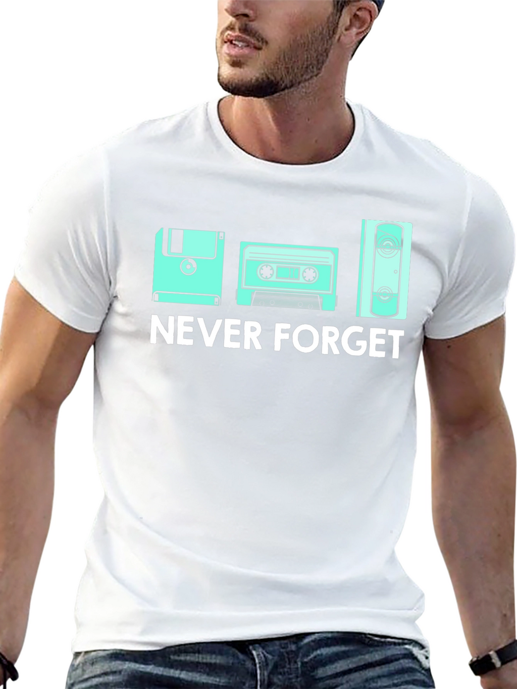 Never Forget Retro Tech T-Shirt