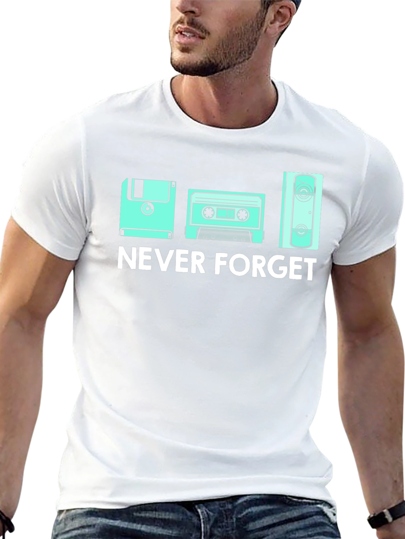 Never Forget Retro Tech T-Shirt