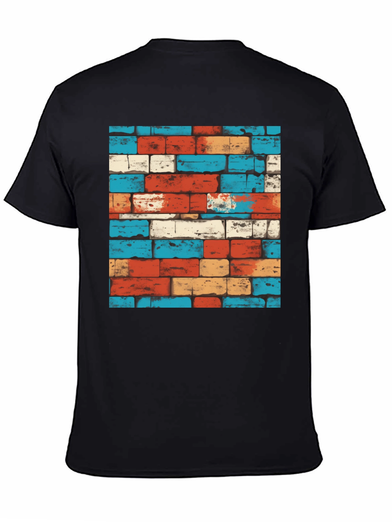 Cool Brick Wall Pattern Graphic Tee