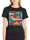 Cool Brick Wall Pattern Graphic Tee