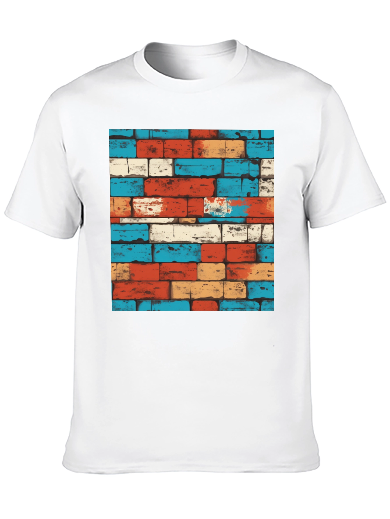 Cool Brick Wall Pattern Graphic Tee