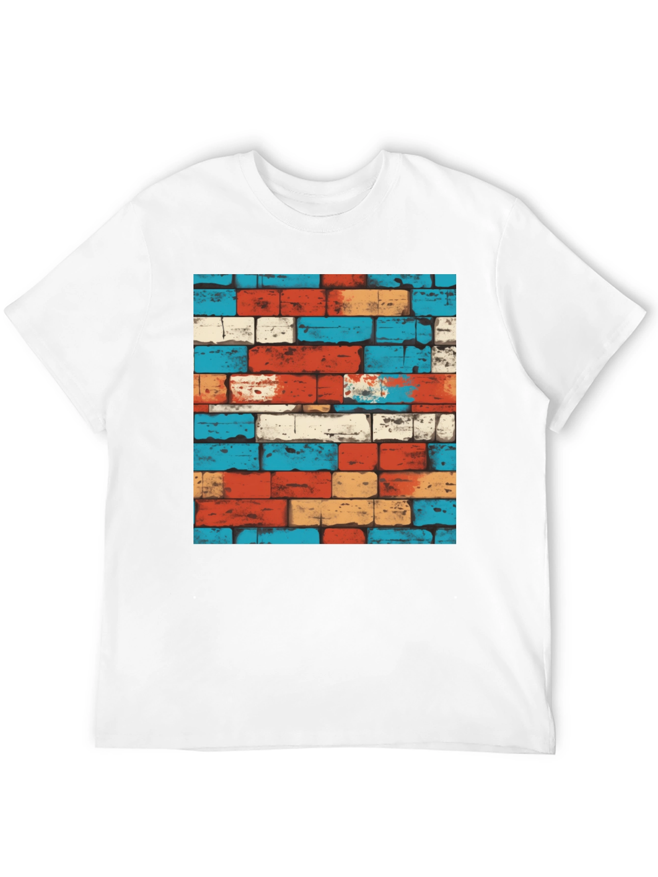 Cool Brick Wall Pattern Graphic Tee