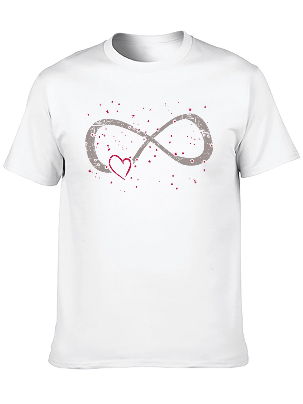 Infinity Love Heart Graphic Tee - Black Casual Shirt