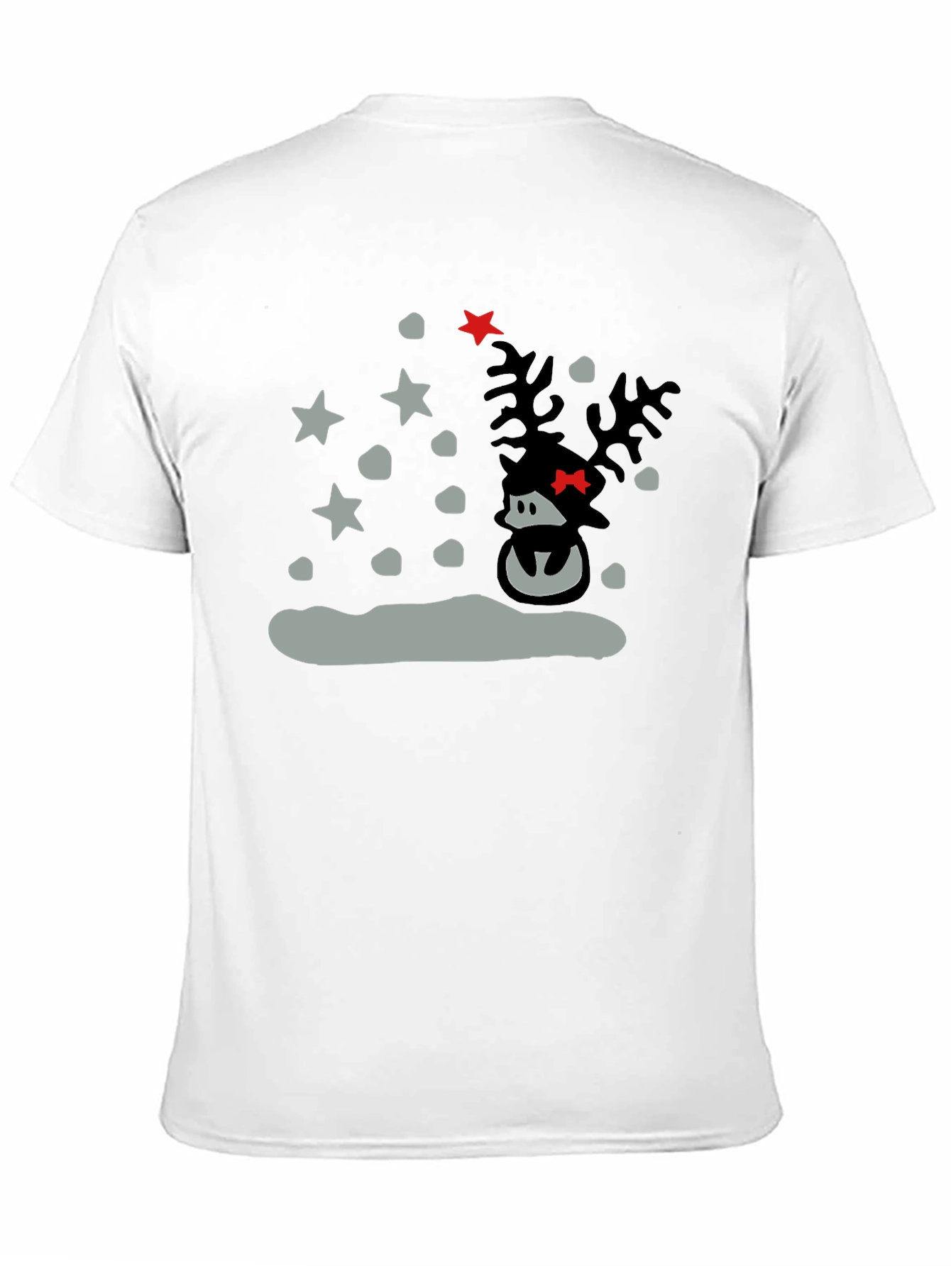 Reindeer Holiday T-Shirt - Black