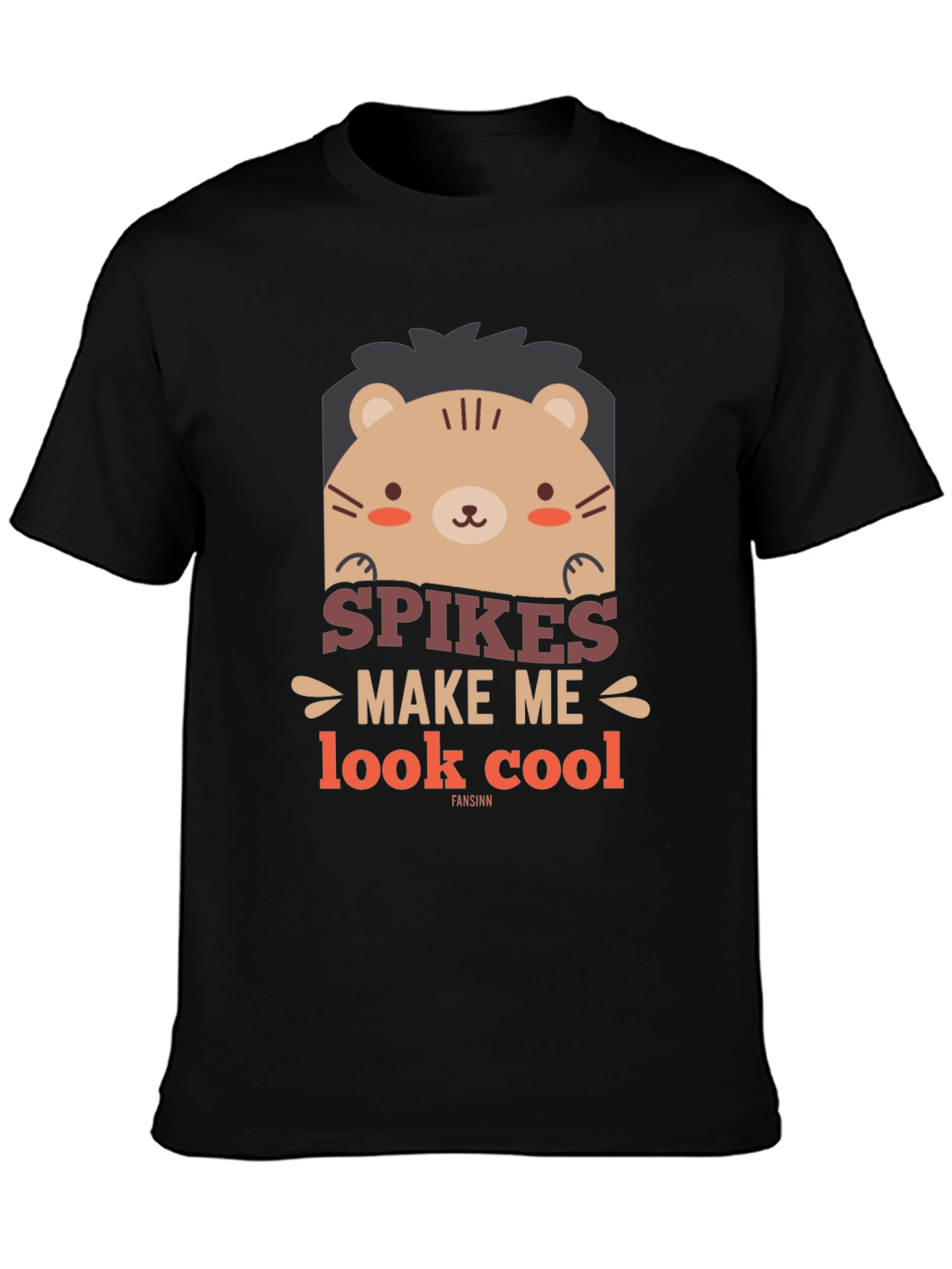 Cute Bear Spikes Make Me Look Cool Graphic Tee