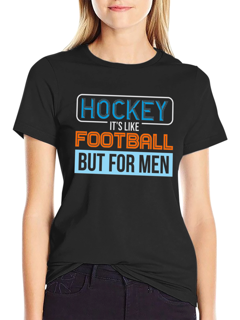 Hockey vs Football Mens T-Shirt