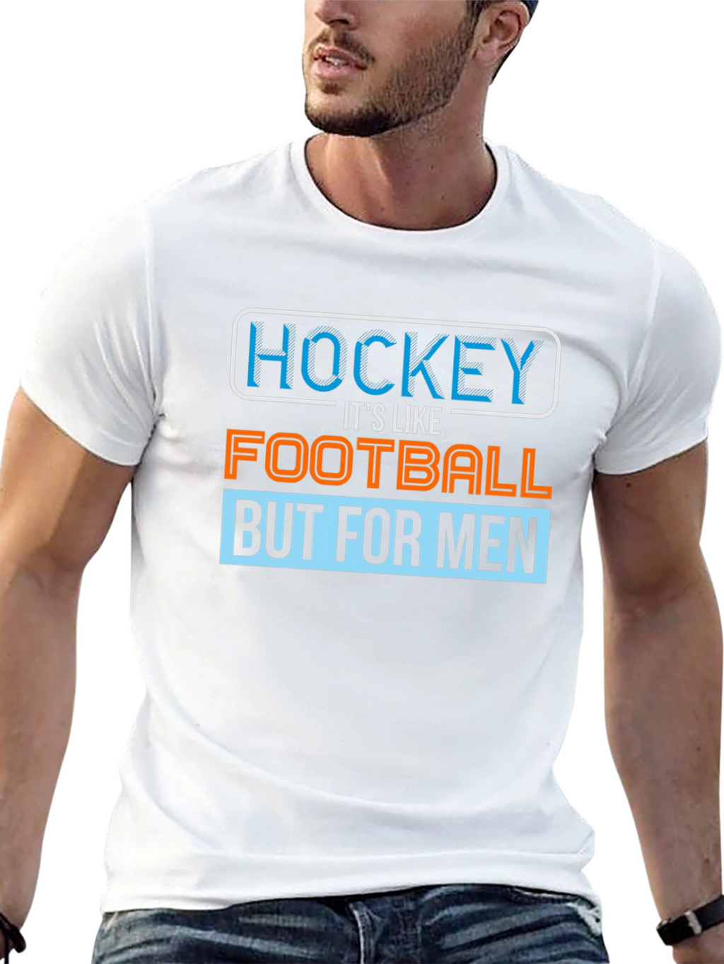 Hockey vs Football Mens T-Shirt