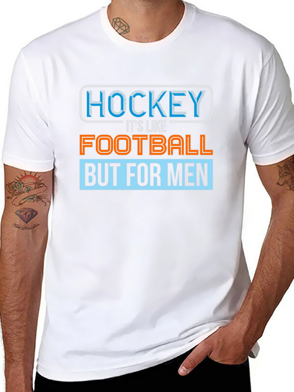 Hockey vs Football Mens T-Shirt