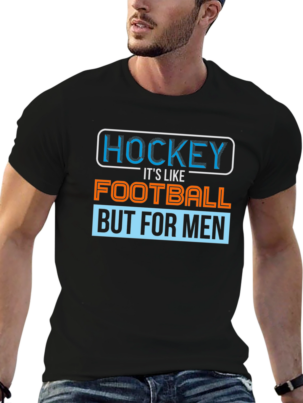 Hockey vs Football Mens T-Shirt