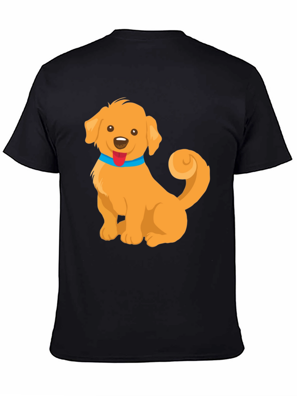 Cute Golden Retriever Dog Cartoon Graphic T-Shirt