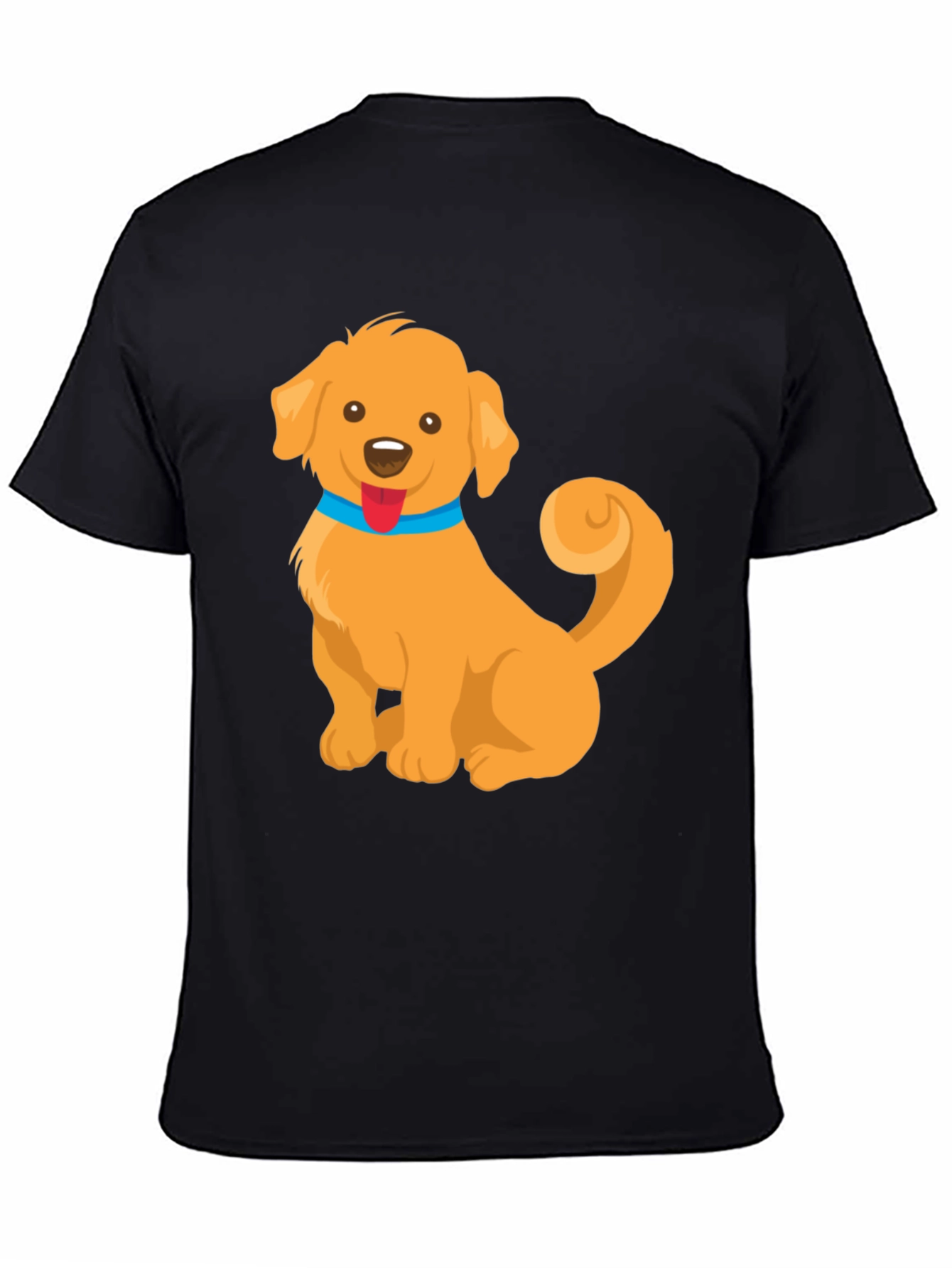 Cute Golden Retriever Dog Cartoon Graphic T-Shirt