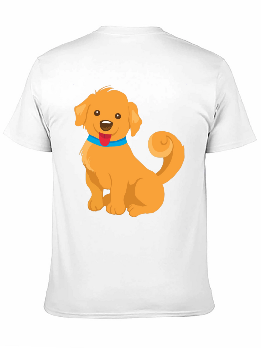 Cute Golden Retriever Dog Cartoon Graphic T-Shirt