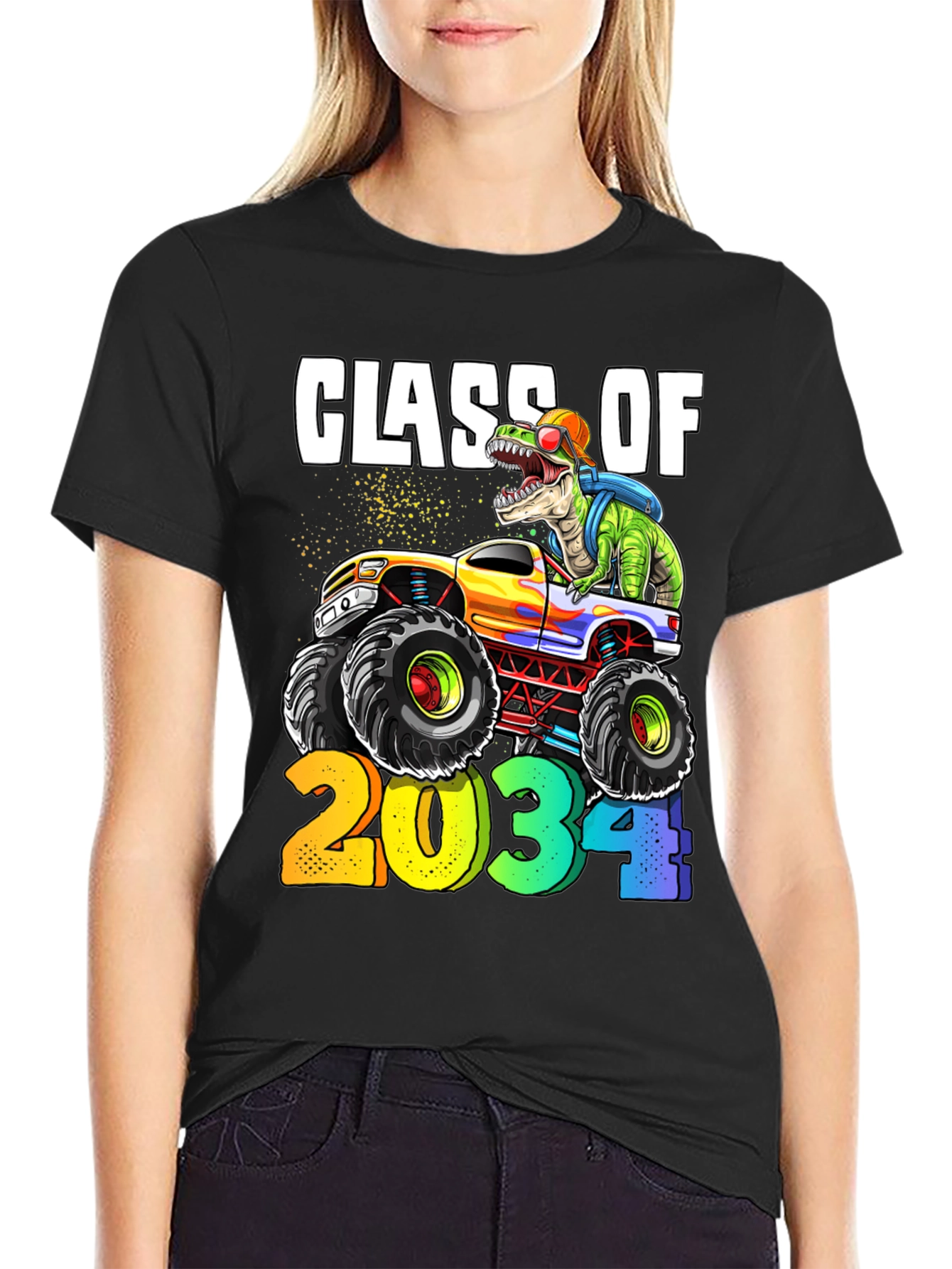 Class of 2034 Dinosaur Monster Truck T-Shirt