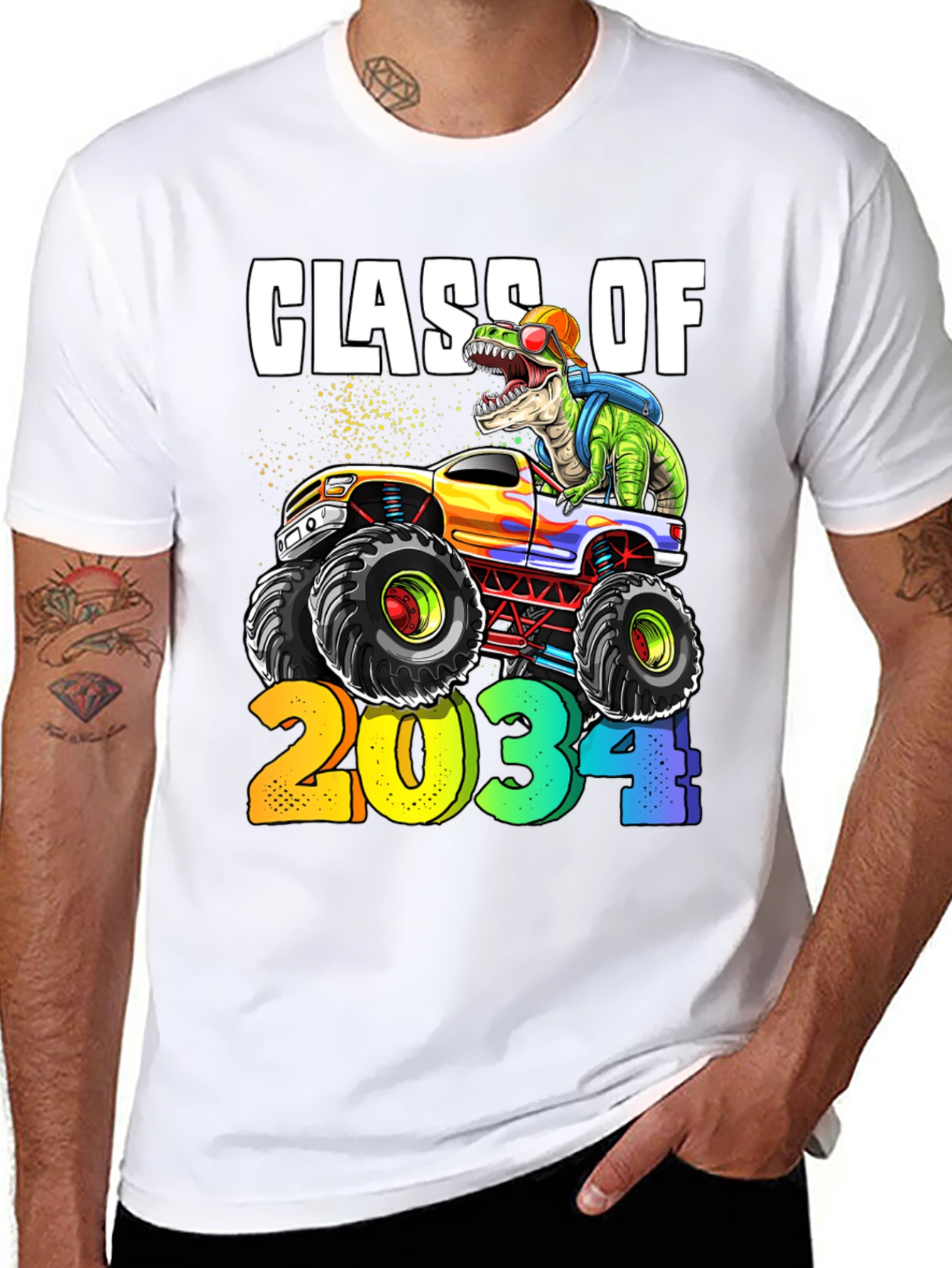 Class of 2034 Dinosaur Monster Truck T-Shirt