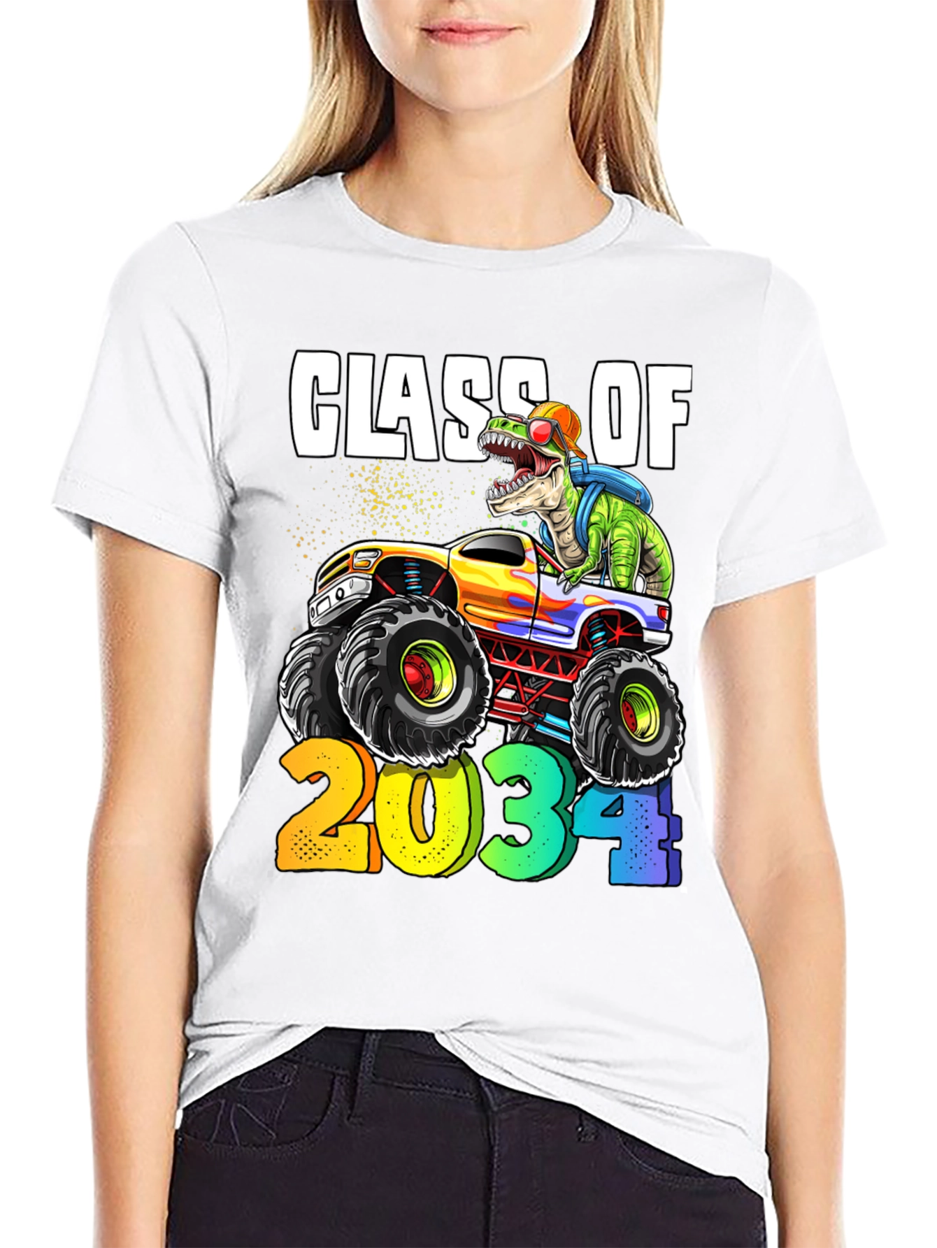 Class of 2034 Dinosaur Monster Truck T-Shirt