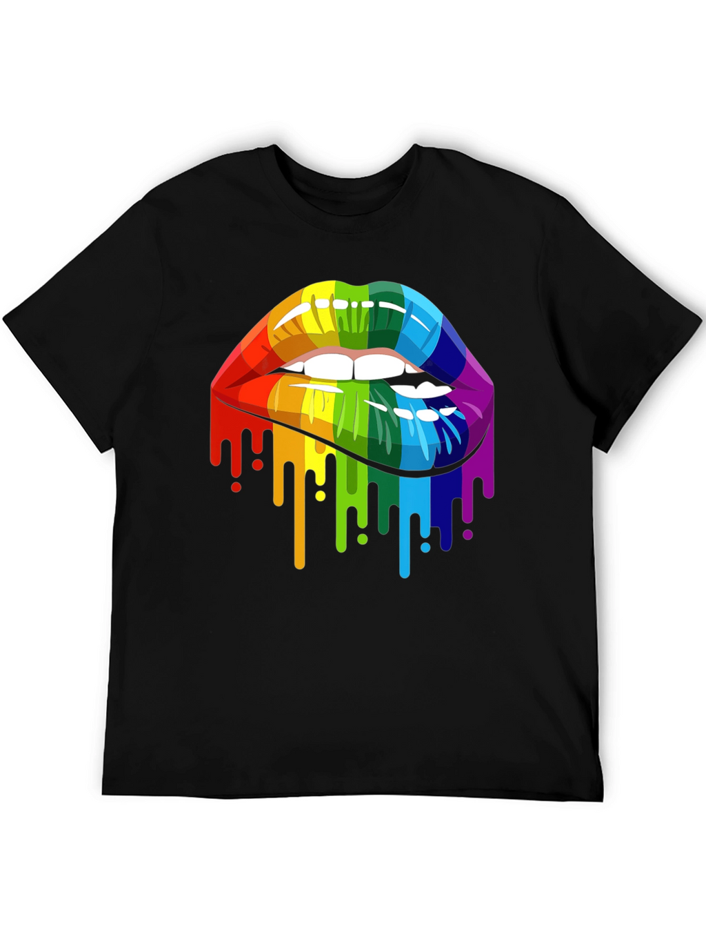 Rainbow Lips Graphic T-Shirt