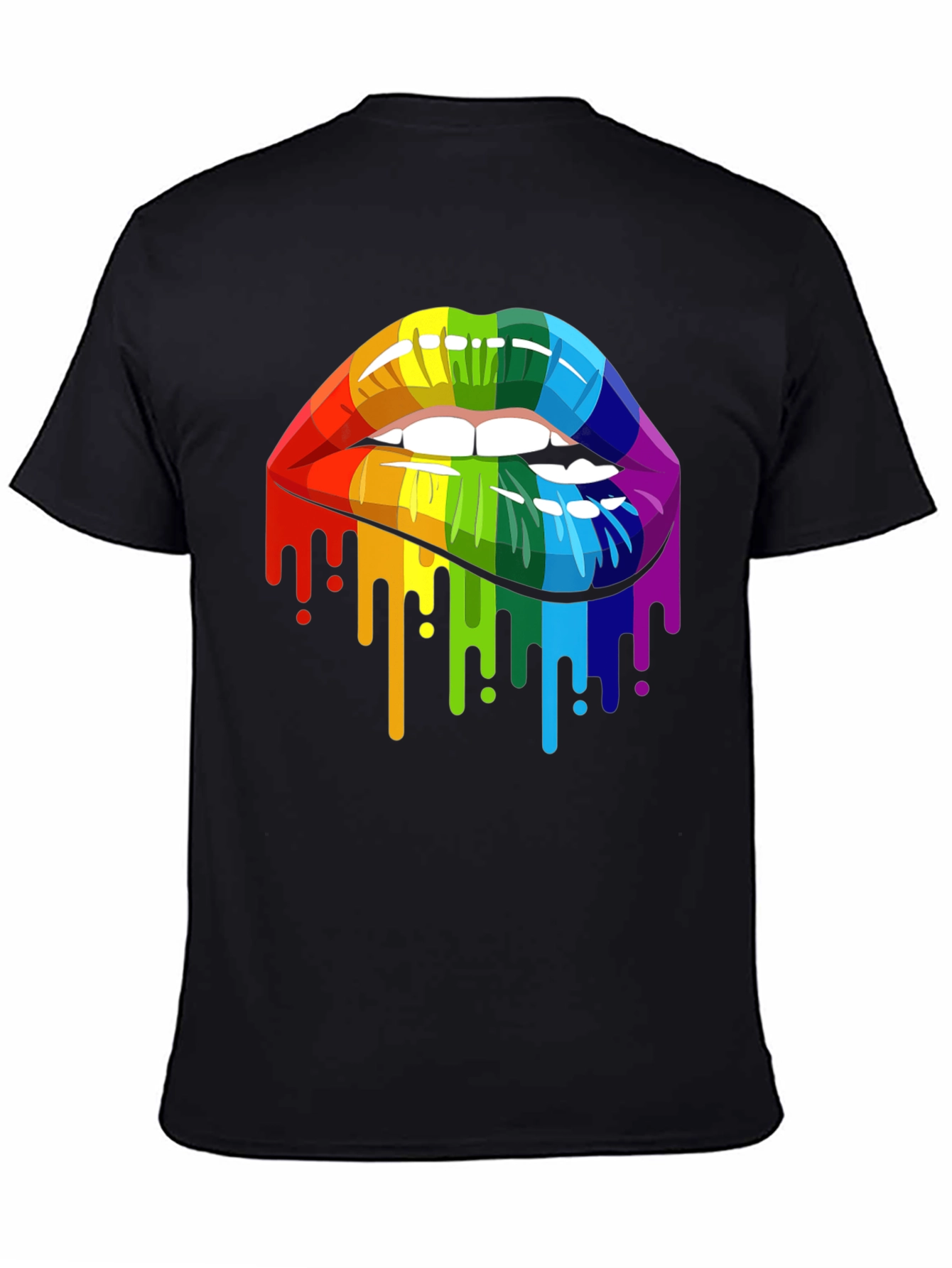 Rainbow Lips Graphic T-Shirt