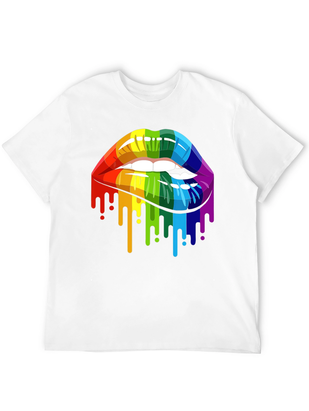 Rainbow Lips Graphic T-Shirt